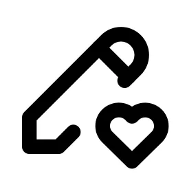Pencil Heart Line Icon