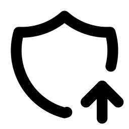 Shield Up Line Icon