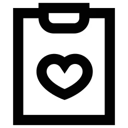 Heart Clipboard Icon