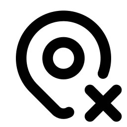 Map Pin X Line Icon