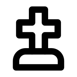 Grave Line Icon