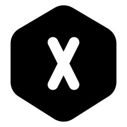 Hexagon Letter X Icon