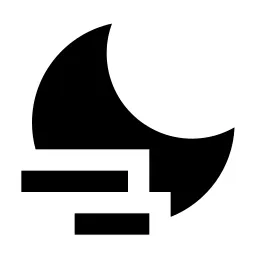 Moon Foggy Fill Icon