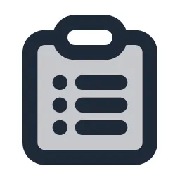 Clipboard Bullet List Duotone Icon