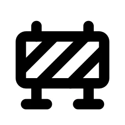 Barrier Block Line Icon