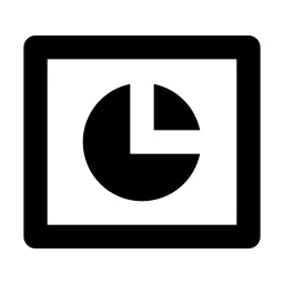 Pie Chart Box Line Icon