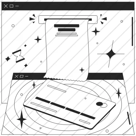 Abstract Credit Card and Receipt