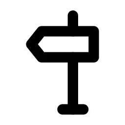 Sign Left Line Icon