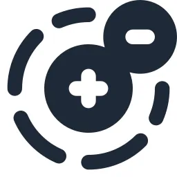 Atom 3 Solid Icon