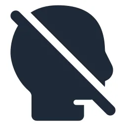 Head Off Solid Icon
