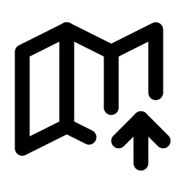 Map Up Line Icon