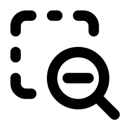 Zoom Out Area Line Icon