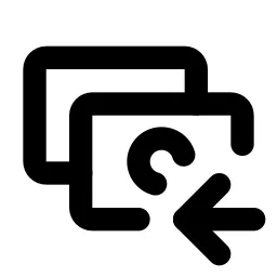 Cash Move Back Line Icon