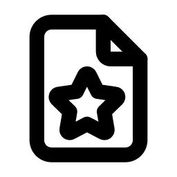 File Star Line Icon