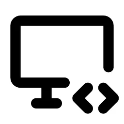Device Desktop Code Line Icon