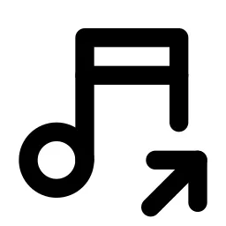 Music Share Line Icon