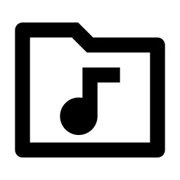 Folder Music Line Icon
