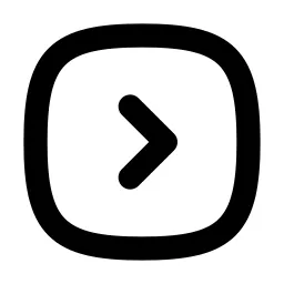 Square Rounded Chevron Right Line Icon