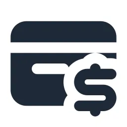 Credit Card Dollar Solid Icon