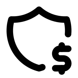 Shield Dollar Line Icon