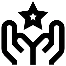 Hands Gesture Star Icon