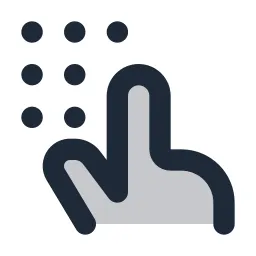 Hand Pointer Dial Duotone Icon