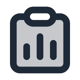 Clipboard Chart Bar Duotone Icon