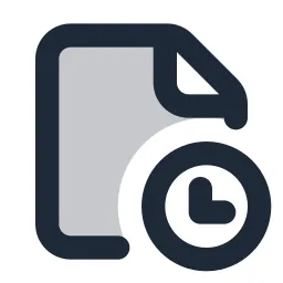 File Clock Duotone Icon