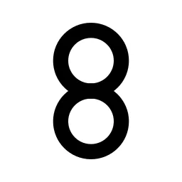 Number 8 Line Icon