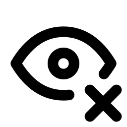 Eye X Line Icon