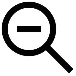Magnifying Glass Minus Icon