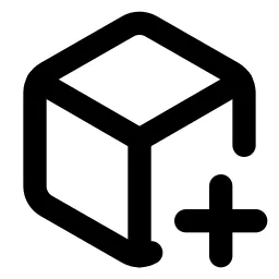 Cube Plus Line Icon