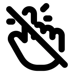 Hand Click Off Line Icon