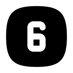 Square Rounded Number 6 Icon