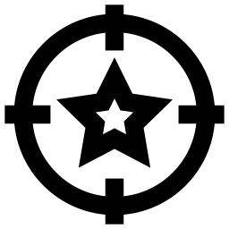 Crosshairs Target Star Icon