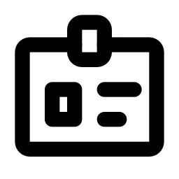 Id Badge 2 Line Icon