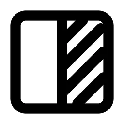 Square Half Line Icon