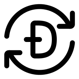 Dogecoin Rotate Out Icon