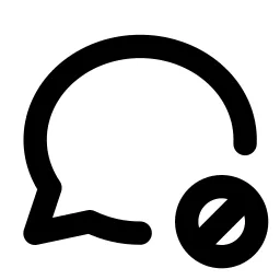 Message Circle Cancel Line Icon