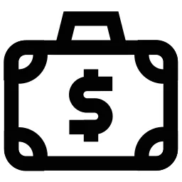 Dollar Suitcase Icon