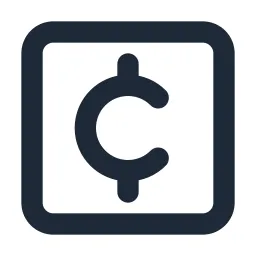 Cent Box Line Icon