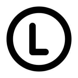 Circle Letter L Line Icon