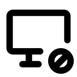 Device Desktop Cancel Line Icon