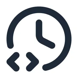 Clock Code Line Icon
