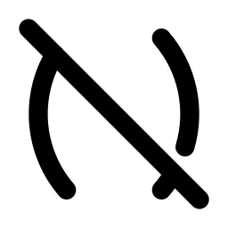 Parentheses Off Line Icon