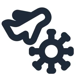 Airplane Covid Line Icon
