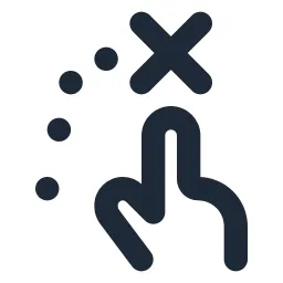 Hand Pointer Destination Line Icon