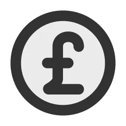 Pound Circle Duotone Icon