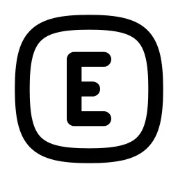Square Rounded Letter E Line Icon