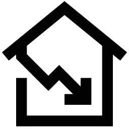 Arrow Down Home Icon